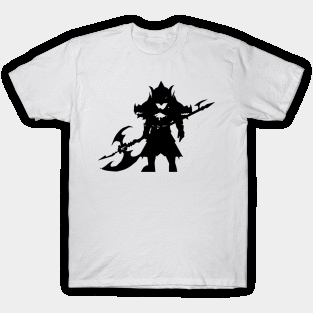 Dragon Knight minimal silhouette white T-Shirt